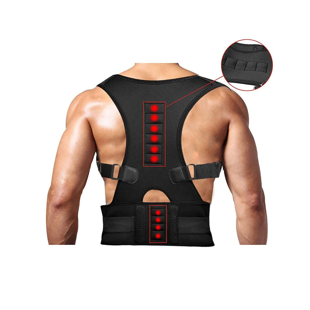 Posture Corrector Support Magnetic Back Shoulder Brace Belt Band for Men Women